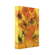 Van Gogh - Still Life Vase with Fifteen Sunflowers Gallery Wrap Canvas