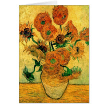 Van Gogh - Still Life Vase With Fifteen Sunflowers Card