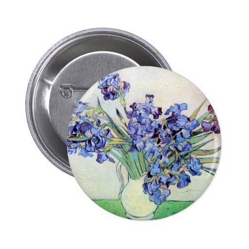 Van Gogh Still Life: Vase with Irises Pinback Button