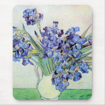 Van Gogh Still Life: Vase with Irises Mouse Pads