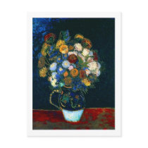 Van Gogh Still Life Vase with Zinnias Post Cards