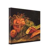 Van Gogh - Still Life with Apples Meat and a Roll Canvas Prints