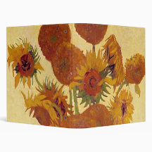Van Gogh Sunflowers (F454) Vintage Fine Art 3 Ring Binders