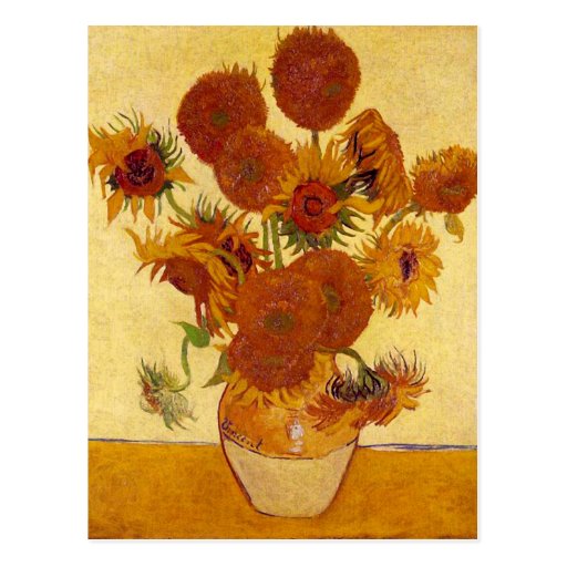 Van Gogh Sunflowers (F454) Vintage Fine Art Post Cards