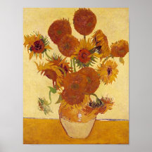 Van Gogh Sunflowers (F454) Vintage Fine Art Print