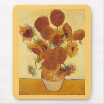 Van Gogh Sunflowers Post Impressionism Vintage Mousepad