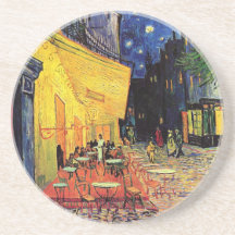 Van Gogh ; Terrasse de café la nuit, beaux-arts vi Dessous De Verres