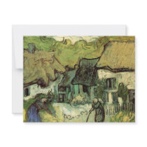 Van Gogh; Thatched Cottages in Jorgus Personalized Invites