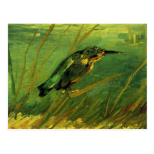 Van Gogh The Kingfisher, Vintage Impressionism Art Postcard