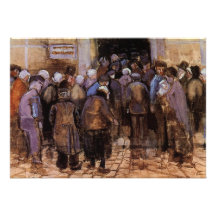 Van Gogh The Poor and Money, Vintage Impressionism Invitations