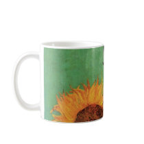 Van Gogh; Three Sunflowers in a Vase Coffee Mugs