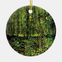 Van Gogh, Trees and Undergrowth, Vintage Fine Art Christmas Tree Ornament