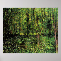 Van Gogh, Trees and Undergrowth, Vintage Fine Art Print