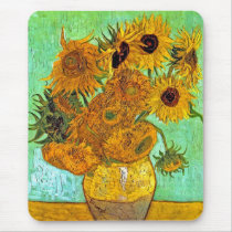 Van Gogh Twelve Sunflowers Mousepad