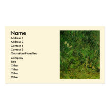 Van Gogh; Two White Butterflies, Vintage Fine Art Business Card Templates