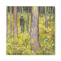 Van Gogh Undergrowth with Two Figuresh Fridge Magnets