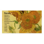 Van Gogh: Vase Fifteen Sunflowers Vintage Fine Art Business Card Templates