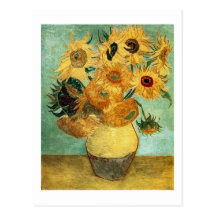 Van Gogh Vase Twelve Sunflowers Postcard