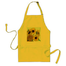 Van Gogh: Vase Twelve Sunflowers Vintage Fine Art Aprons