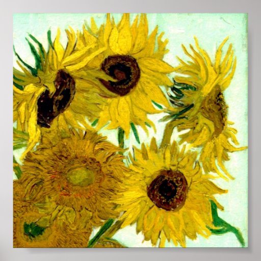 Van Gogh: Vase Twelve Sunflowers Vintage Fine Art Poster
