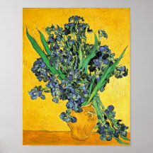 Van Gogh Vase With Irises Poster
