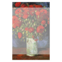 Van Gogh; Vase with Red Poppies Stationery Paper