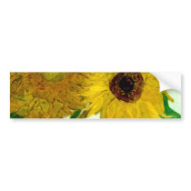 Van Gogh: Vase with Twelve Sunflowers Bumper Stickers