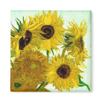 Van Gogh: Vase with Twelve Sunflowers Fridge Magnet