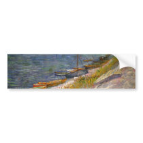 Van Gogh; View of a River with Rowing Boats Bumper Sticker