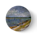 Van Gogh; View of a River with Rowing Boats Button