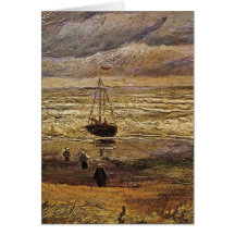 Van Gogh; View of Sea at Scheveningen, Vintage Art Card