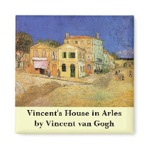 Van Gogh; Vincent's House in Arles (Yellow House) Refrigerator Magnets