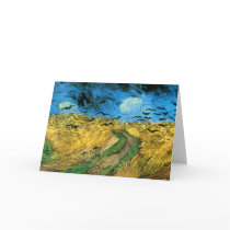 Van Gogh - Wheat Field Under Threatning Sky's Greeting Cards