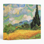 Van Gogh; Wheat Field w Cypresses at Haute Galline Vinyl Binder