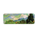Van Gogh; Wheat Field w Cypresses at Haute Galline Return Address Label