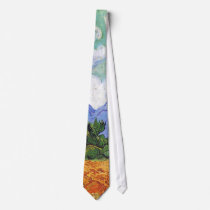 Van Gogh Wheat Field with Cypresses Neck Tie