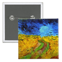 Van Gogh Wheatfield with Crows Fine Art Pin