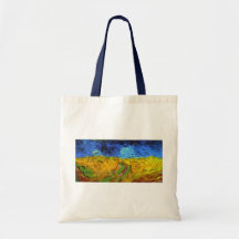 Van Gogh Wheatfield with Crows Fine Art Tote Bags