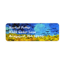 Van Gogh Wheatfield with Crows Return Address Label