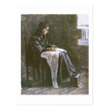 Van Gogh Woman with Shawl Sewing Post Card
