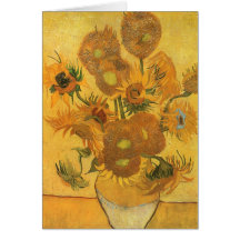 Van Gogh's 15 Sunflowers Greeting Cards