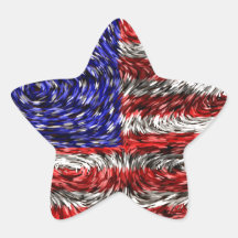 Van Gogh's Flag of the United States Stickers