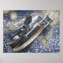 Van Goghs Harley Poster