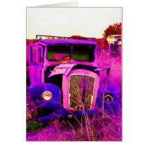 van purple greeting card