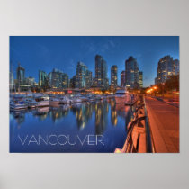 Vancouver at Night Posters