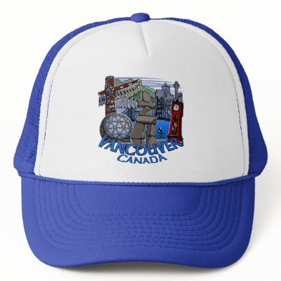 Vancouver BC Caps Souvenir Trucker Caps & Hats by artist_kim_hunter