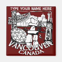 Vancouver Canada Fridge Magnets Custom Souvenir
