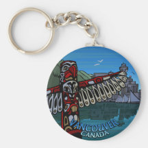 Vancouver Canada Key Chain Totem Pole Souvenirs