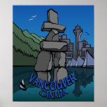 Vancouver First Nation Poster Inukshuk Home Decor posters