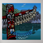 Vancouver First Nations Poster Totem Home Decor